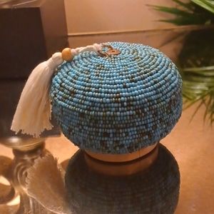 EUC tassel macrame box
